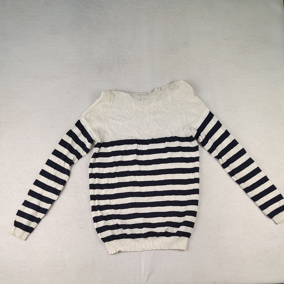 La Fée Verte Black and White Stripe Knit Top XS/S - Picture 3 of 5